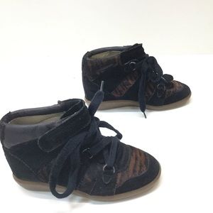 Isabel Marant Wedge Pony Hair Sneaker